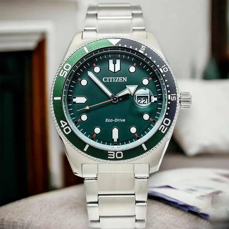Citizen Eco-Drive Emerald Green Dial Men's Watch | AW1768-80X